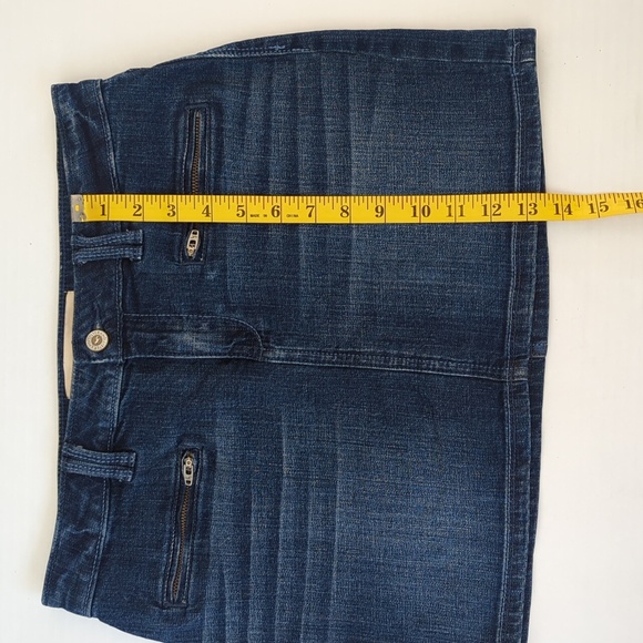 Hollister Low Rise Distressed Denim Jean Mini Skirt Junior 5/27 Blue - Picture 10 of 10